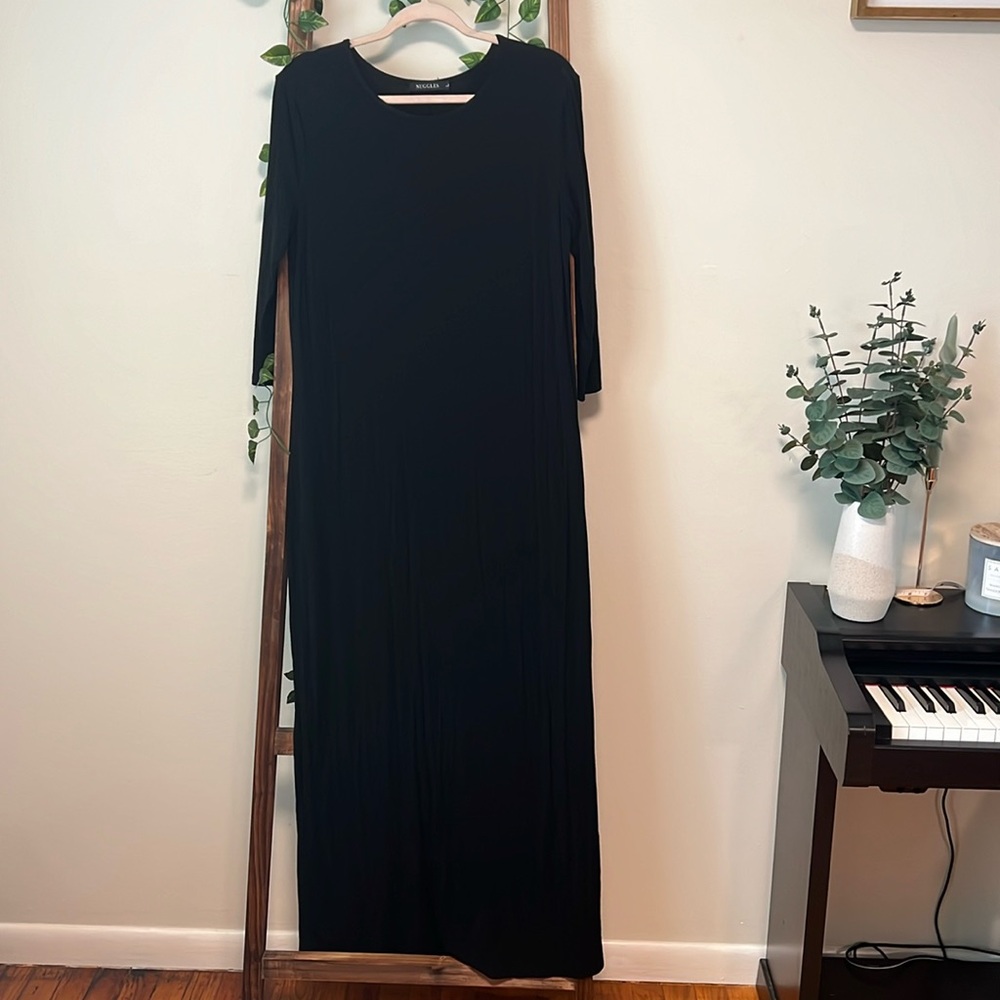 Nuggles black maxi layering dress L
